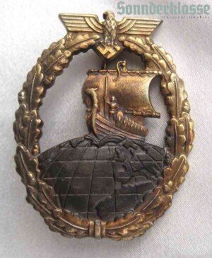 Kriegsmarine Auxiliary Cruiser Badge
