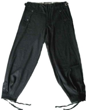 SS Panzer trousers in black wool