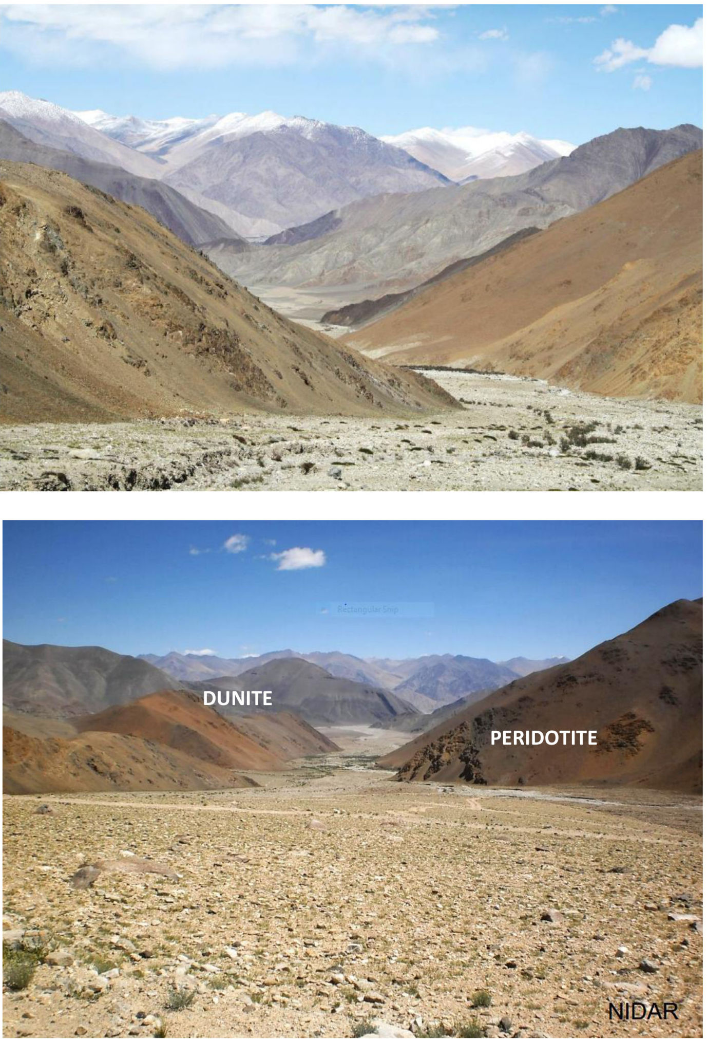 Dunite outcrops in the Nidar Valley