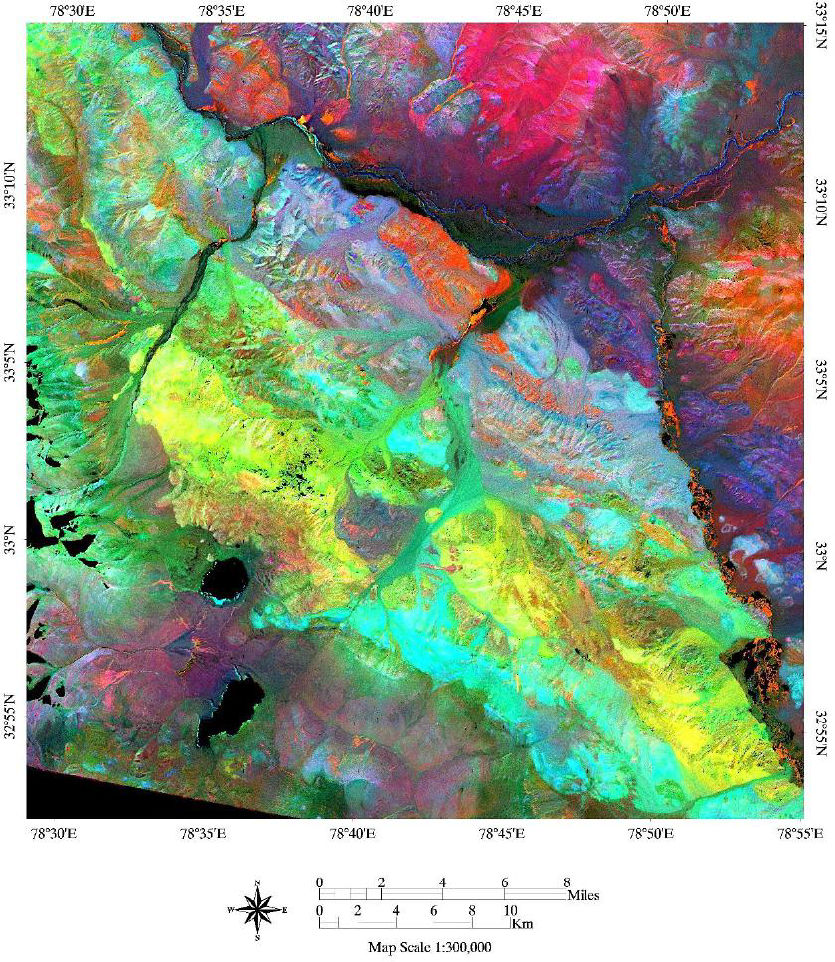 ASTER serpentine index map