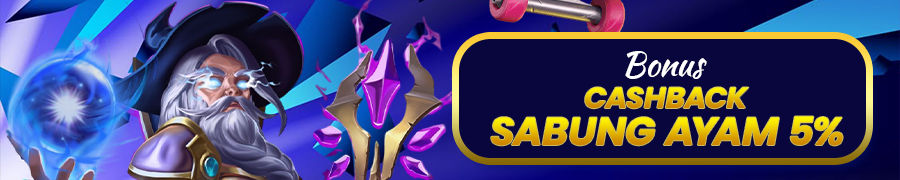 PROMO CASHBACK MINGGUAN SABUNG AYAM 5%