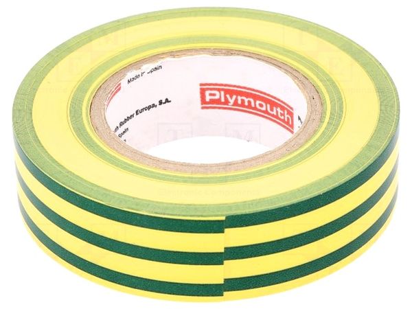 N-12 PVC TAPE 19MMX20M Y/G electronic component of PLYMOUTH