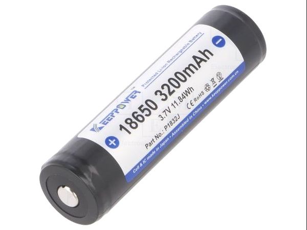 ICR18650-320PCM 3200MAH LI-ION electronic component of Keeppower