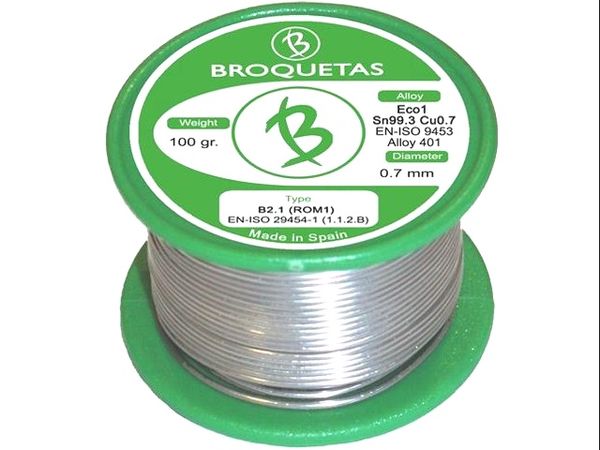 ECO1 B2.1 0,7MM 100G electronic component of Broquetas