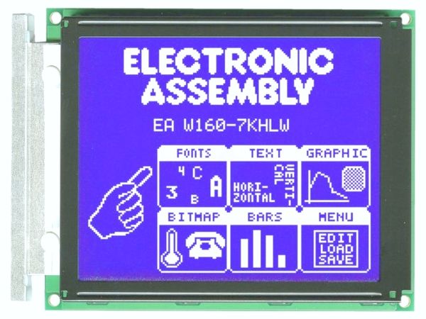 EA W160-7KHLW electronic component of Display Visions