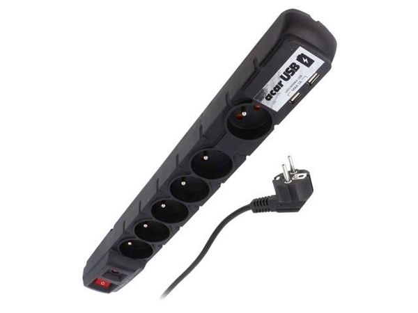 ACAR USB 1.5M BLACK  Connectors