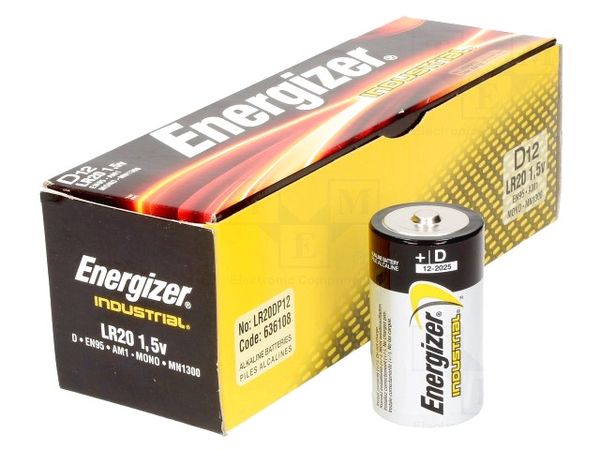 ALKALINE BATTERY BAT-LR20 1.5 V LR20 (D) ENERGIZER - Alkaline