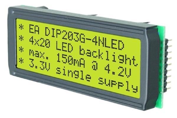 EA DIP205G-4NLED representative image, use for reference proposes only EA DIP205G-4NLED electronic component of Display Visions