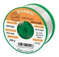 HS10 FAIR, 0.5MM, 250G electronic component of Stannol