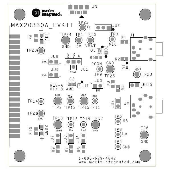 MAX20330AEVKIT# electronic component of Analog Devices