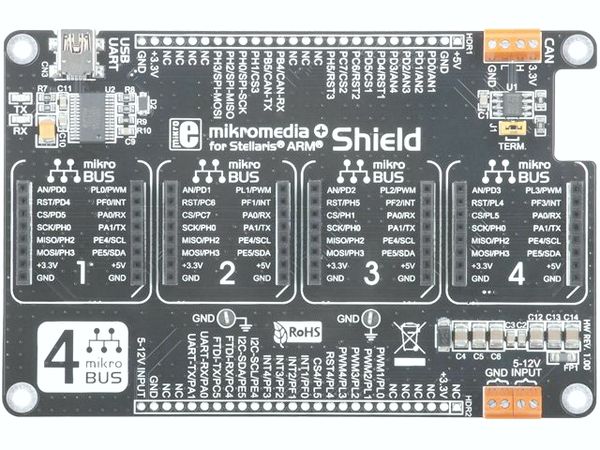 MIKROMEDIA PLUS FOR STELLARIS SHIELD electronic component of MikroElektronika