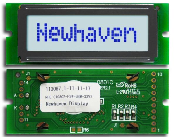 NHD-0108CZ-FSW-GBW-33V3 electronic component of Newhaven Display