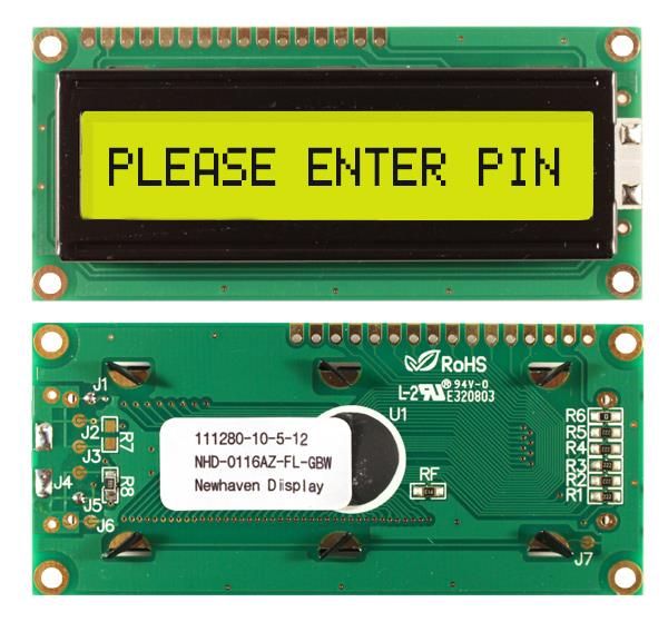 NHD-0116AZ-FL-GBW electronic component of Newhaven Display