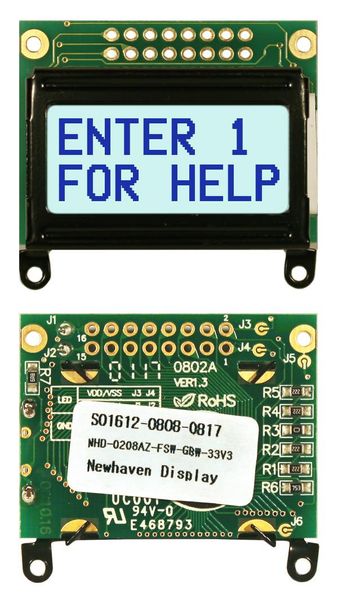 NHD-0208AZ-FSW-GBW-33V3 electronic component of Newhaven Display