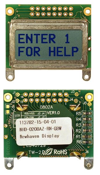 NHD-0208AZ-RN-GBW electronic component of Newhaven Display