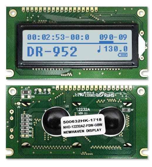 NHD-12232AZ-FSW-GBW electronic component of Newhaven Display