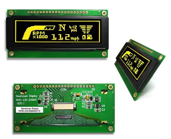 NHD-2.8-25664UCY2 electronic component of Newhaven Display