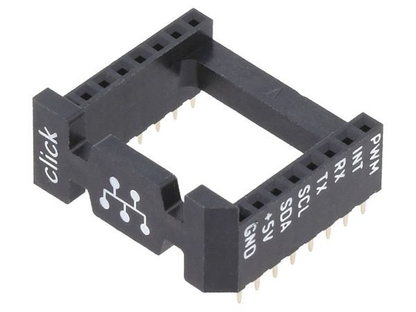 SOCKET MIKROBUS 16 THT electronic component of MikroElektronika