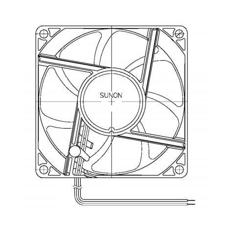 GF80251B1-000U-AC9 electronic component of Sunon