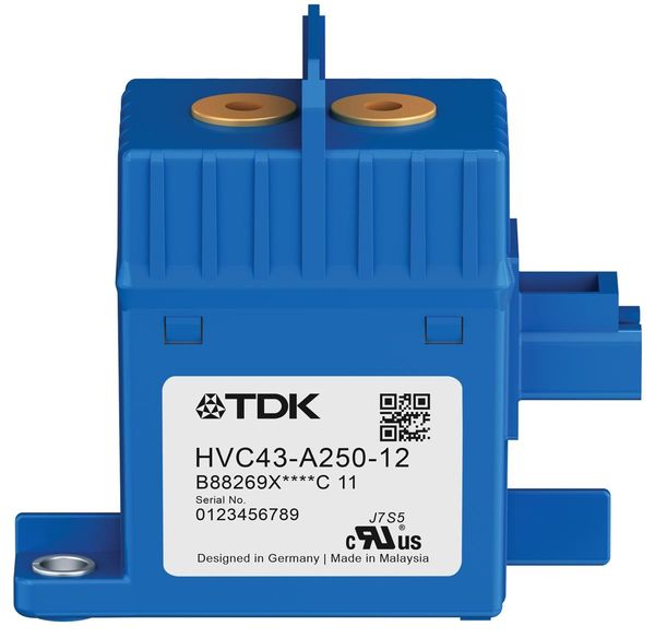 TDK extends HVC offerings with addition of new compact, high-voltage contactors 