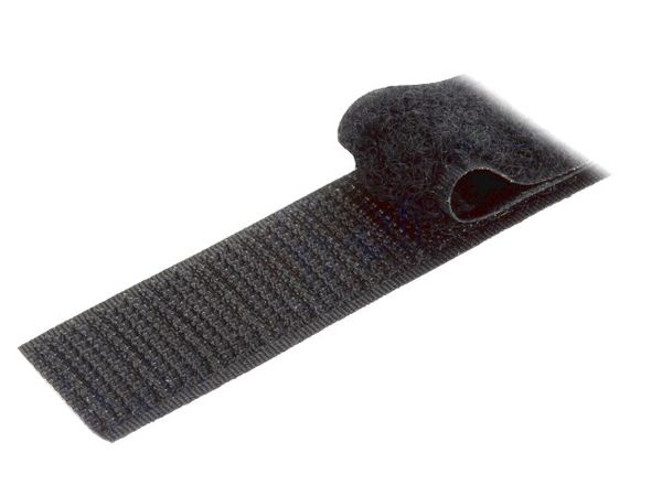 25mm Iron-on and Weldable VELCRO® Brand Alfatex® Hook 25m Roll in Black