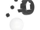 ROMI CHASSIS BALL CASTER KIT - BLACK Accessories for Robotics and RC