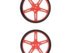 WHEEL 70×8MM PAIR RED Accessories for Robotics and RC
