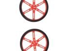 WHEEL 80×10MM PAIR RED Accessories for Robotics and RC