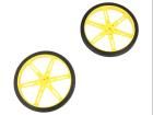 WHEEL 80×10MM PAIR YELLOW electronic component of Pololu