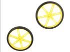 WHEEL 80×10MM PAIR YELLOW  Robotics and Prototyping