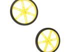WHEEL 80×10MM PAIR YELLOW Accessories for Robotics and RC