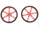 WHEEL 90×10MM PAIR RED electronic component of Pololu