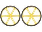 POLOLU WHEEL 90X10MM PAIR â€“ YELLOW electronic component of Pololu