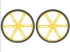 POLOLU WHEEL 90X10MM PAIR â€“ YELLOW  Robotics and Prototyping