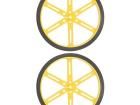 POLOLU WHEEL 90X10MM PAIR â€“ YELLOW Accessories for Robotics and RC