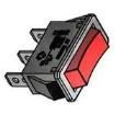 R4DBLKREDEFO Rocker Switches