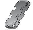 12BH341-GR Cylindrical Battery Contacts, Clips, Holders & Springs