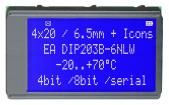 EA DIP203B-6NLW electronic component of Display Visions