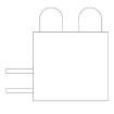 WP934EB/2SRD LED Circuit Board Indicators