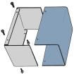 CR211-Blue/Grey Racks & Rack Cabinet Accessories