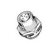 XS2P-D422-2 Circular Metric Connectors