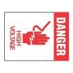 PLD-67 Labels and Industrial Warning Signs