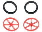 POLOLU WHEEL(25T, 5.8MM) - 90×10MM, RED 