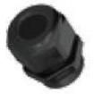 CD11AR-BK Cable Glands, Strain Reliefs & Cord Grips