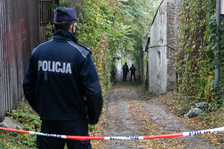 Полицейские на месте преступления. Фото: Яцек Шидловский / Forum