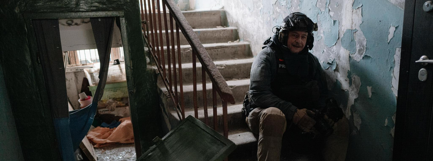 Міхал Пшедляцький, Костянтинівка, 2025. Фото: Тарас Ібрагімов / Michal Przedlacki / Facebook