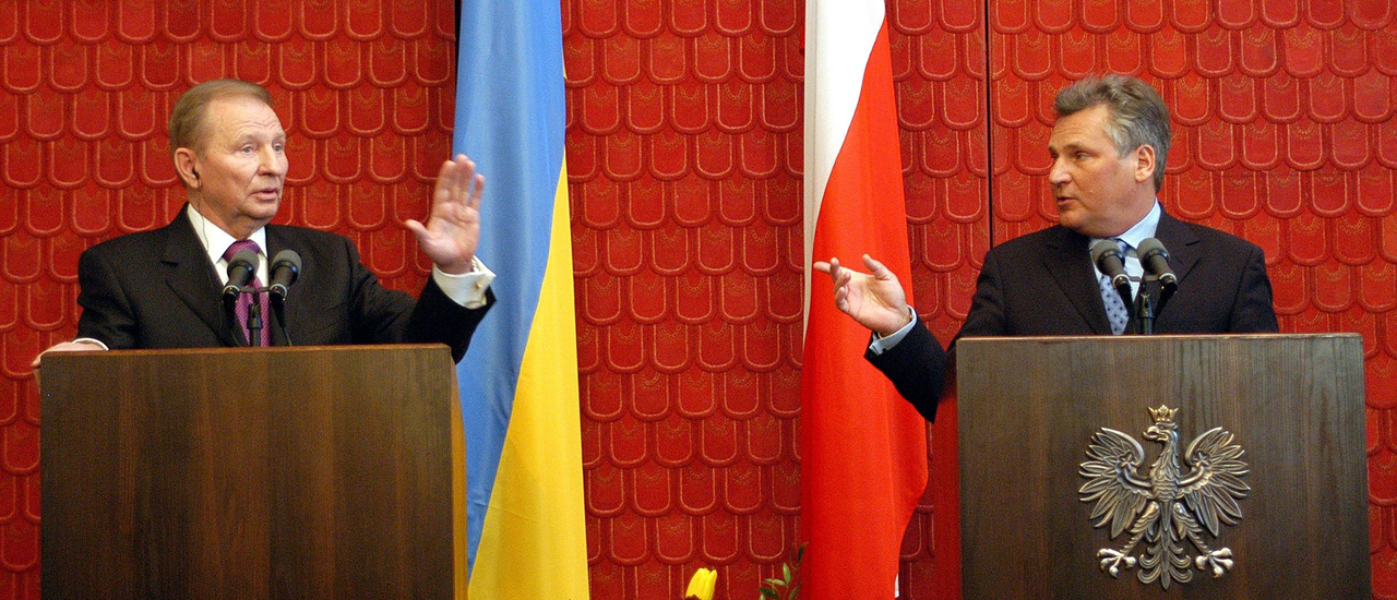 Леонід Кучма та Алєксандер Кваснєвський, 2004. Фото: Маріуш Ґжеляк / Forum