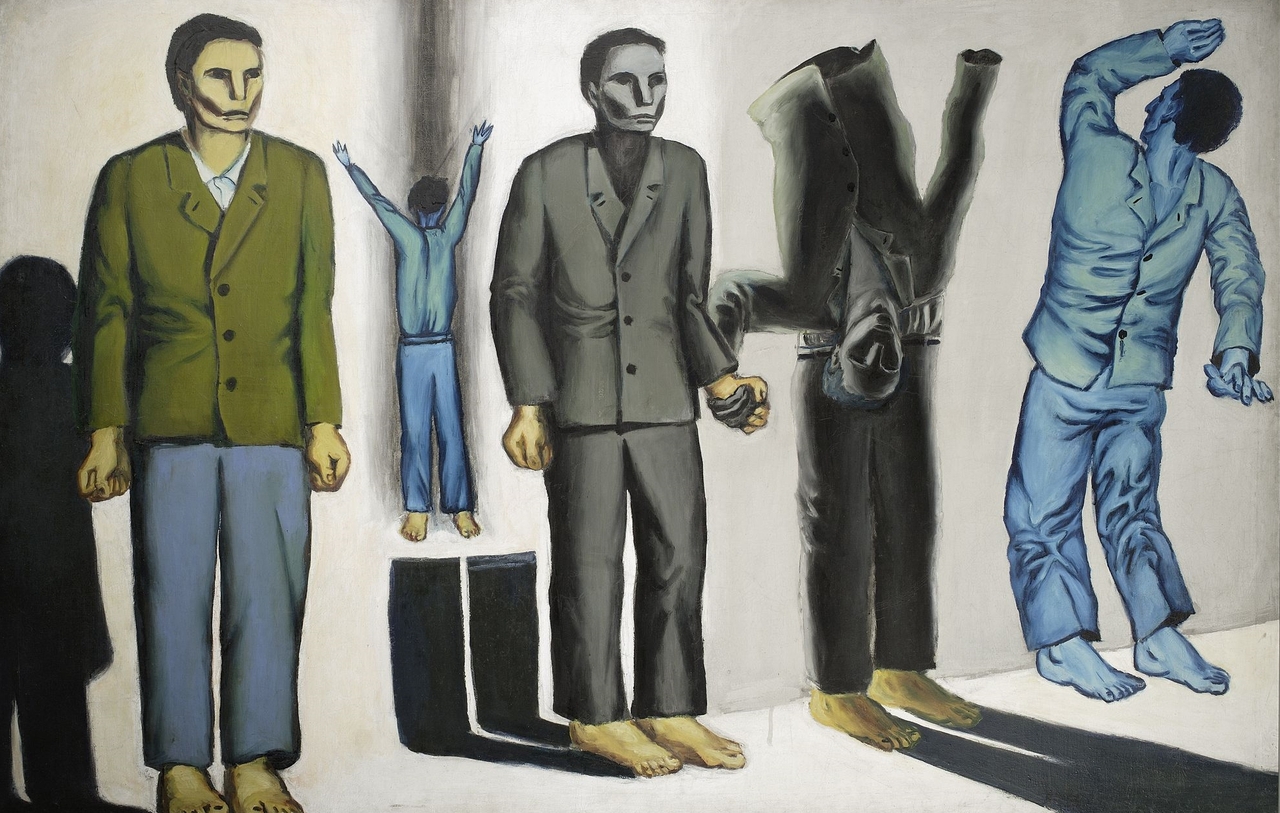 Картина Анджея Врублевского «Сюрреалистический расстрел (�Расстрел VIII)», 1949. Источник: Национальный музей в Варшаве