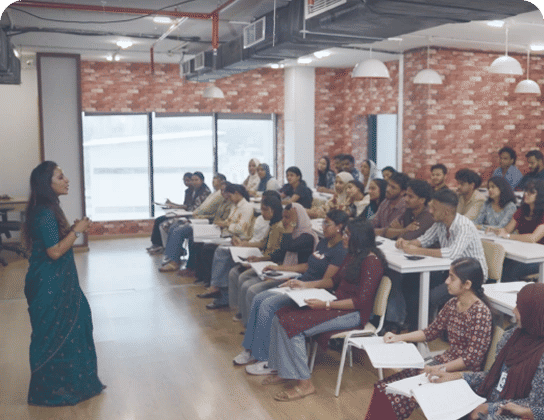 Classroom session with students