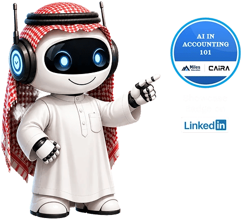 CAIRA AI Agent — Showcase your AI in Accounting 101 badge on LinkedIn